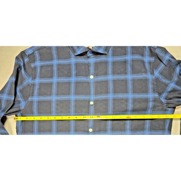 Bonobos Slim Fit Blue Black Plaid Flannel Shirt Men’s Large NWT - Picture 11 of 16